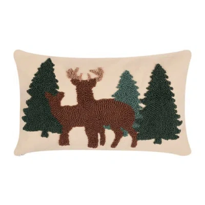 C & F Home C&f Home Woodland Hooked Throw Pillows In Multi