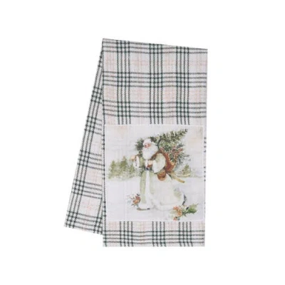 C & F Home C&f Home Woolland Santa & Tree Towel In Green