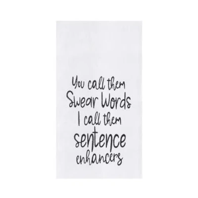 C & F Home C&f Home You Call Them Swear Words Towel In Black