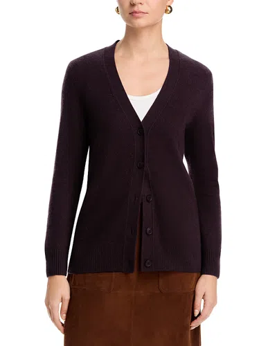 C By Bloomingdale's Cashmere 100% Cashmere Grandmother V Neck Cardigan Sweater - Exclusive In Brown