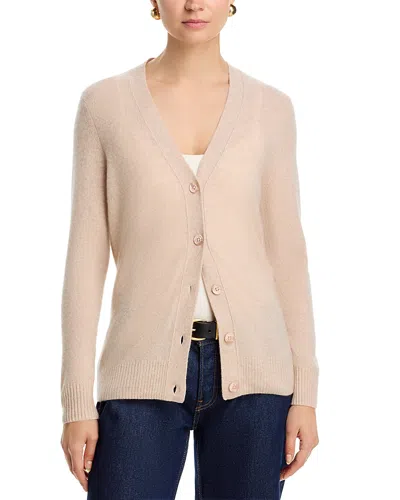 C By Bloomingdale's Cashmere 100% Cashmere Grandmother V Neck Cardigan Sweater - Exclusive In Pink