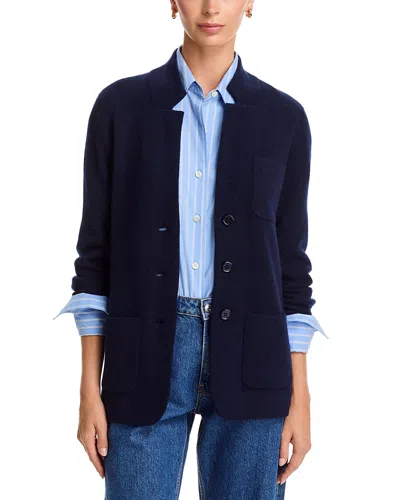 C By Bloomingdale's Cashmere 100% Cashmere Notch Collar Blazer - Exclusive In Blue