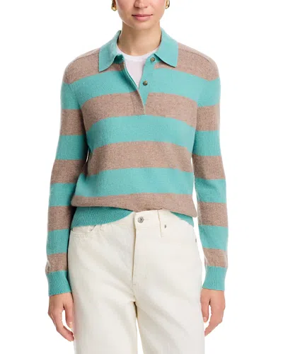 C By Bloomingdale's Cashmere 100% Cashmere Polo Sweater - Exclusive In Blue