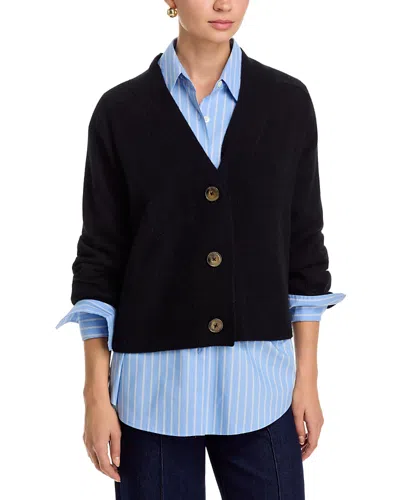C By Bloomingdale's Cashmere 100% Cashmere V Neck Cardigan Sweater - Exclusive In Black