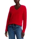 C By Bloomingdale's Cashmere Brushed V Neck Sweater - Exclusive In Red