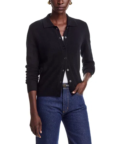 C By Bloomingdale's Cashmere Button Front Polo Cashmere Cardigan Sweater, Exclusive In Black