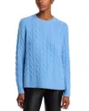 C By Bloomingdale's Cashmere Cable Knit Crewneck Sweater - Exclusive In Black