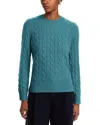 C By Bloomingdale's Cashmere Cable Knit Crewneck Sweater - Exclusive In Blue