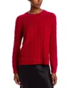 C By Bloomingdale's Cashmere Cable Knit Crewneck Sweater - Exclusive In Brown