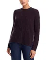C By Bloomingdale's Cashmere Cable Knit Crewneck Sweater - Exclusive In Brown