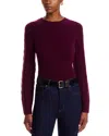 C By Bloomingdale's Cashmere Cable Knit Crewneck Sweater - Exclusive In Burgundy