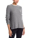 C By Bloomingdale's Cashmere Cable Knit Crewneck Sweater - Exclusive In Gray