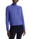 C By Bloomingdale's Cashmere Cable Mock Neck Sweater - Exclusive In Blue