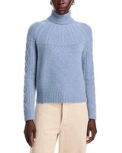 C By Bloomingdale's Cashmere Cable Turtleneck Cashmere Sweater - Exclusive In Multi