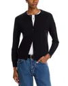 C By Bloomingdale's Cashmere Cashmere Crewneck Cardigan Sweater - Exclusive In Black