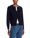 C By Bloomingdale's Cashmere Cashmere Crewneck Cardigan Sweater - Exclusive In Blue