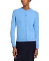 C By Bloomingdale's Cashmere Cashmere Crewneck Cardigan Sweater - Exclusive In Blue