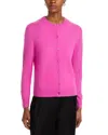 C By Bloomingdale's Cashmere Cashmere Crewneck Cardigan Sweater - Exclusive In Pink