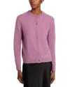 C By Bloomingdale's Cashmere Cashmere Crewneck Cardigan Sweater - Exclusive In Purple