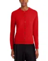 C By Bloomingdale's Cashmere Cashmere Crewneck Cardigan Sweater - Exclusive In Red