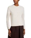 C By Bloomingdale's Cashmere Cashmere Crewneck Cardigan Sweater - Exclusive In White