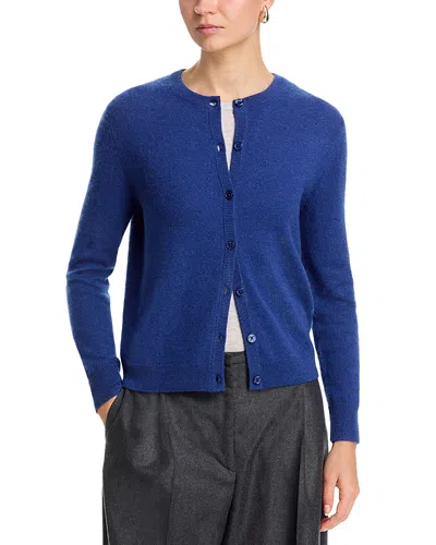 C By Bloomingdale's Cashmere Cashmere Crewneck Cardigan Sweater - Exclusive In Blue