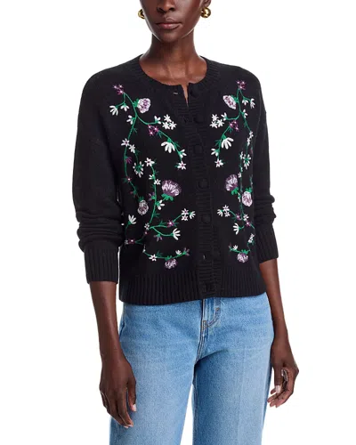 C By Bloomingdale's Cashmere Cashmere Crewneck Cardigan Sweater - Exclusive In Black