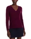 C By Bloomingdale's Cashmere Cashmere V Neck Sweater - Exclusive In Burgundy