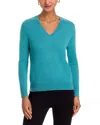 C By Bloomingdale's Cashmere Cashmere V Neck Sweater - Exclusive In Green
