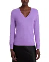 C By Bloomingdale's Cashmere Cashmere V Neck Sweater - Exclusive In Purple