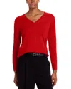 C By Bloomingdale's Cashmere Cashmere V Neck Sweater - Exclusive In Red