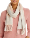 C By Bloomingdale's Cashmere Check Cashmere Scarf - Exclusive In Beige/cream