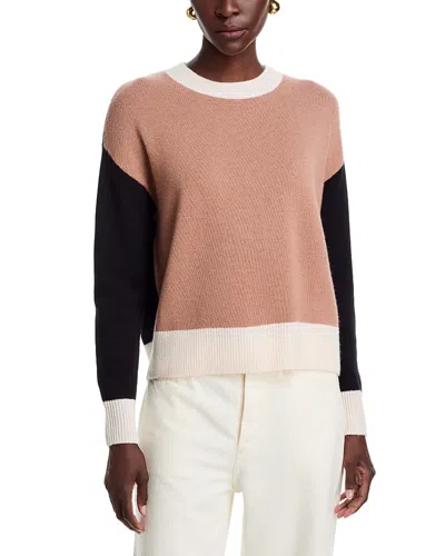 C By Bloomingdale's Cashmere Color Block Drop Shoulder Crewneck Sweater - Exclusive In Multi