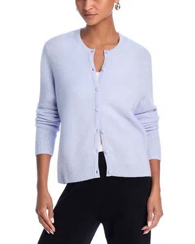 C By Bloomingdale's Cashmere Crewneck Cardigan Sweater - Exclusive In Blue