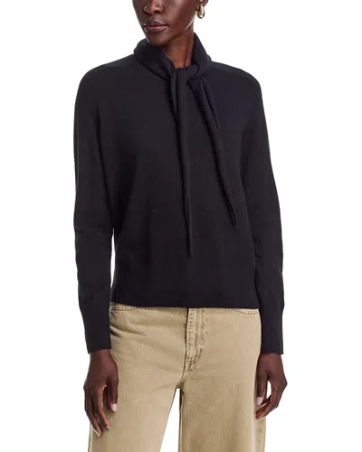 C By Bloomingdale's Cashmere Crewneck Cashmere Sweater With Scarf - Exclusive In Black