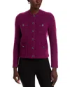 C By Bloomingdale's Cashmere Crewneck Pocket Cardigan - Exclusive In Purple