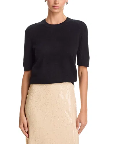 C By Bloomingdale's Cashmere Crewneck T Shirt Cashmere Sweater, Exclusive In Black