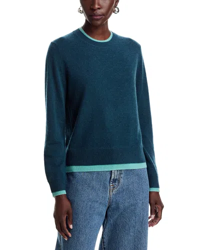 C By Bloomingdale's Cashmere Double Layer Cashmere Crewneck Sweater - Exclusive In Blue