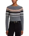 C By Bloomingdale's Cashmere Fairisle Crewneck Sweater - Exclusive In Gray