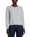 C By Bloomingdale's Cashmere Floral Pearl Embellished Sweater - Exclusive In Gray