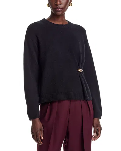 C By Bloomingdale's Cashmere Hardware Crewneck Cashmere Sweater, Exclusive In Black