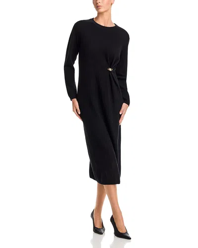 C By Bloomingdale's Cashmere Hardware Midi Cashmere Dress, Exclusive In Black