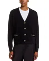 C By Bloomingdale's Cashmere Hardware Trim V Neck Cardigan - Exclusive In Black
