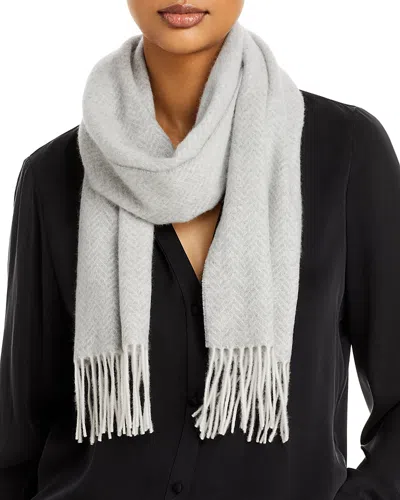 C By Bloomingdale's Cashmere Herringbone Cashmere Scarf - Exclusive In Gray