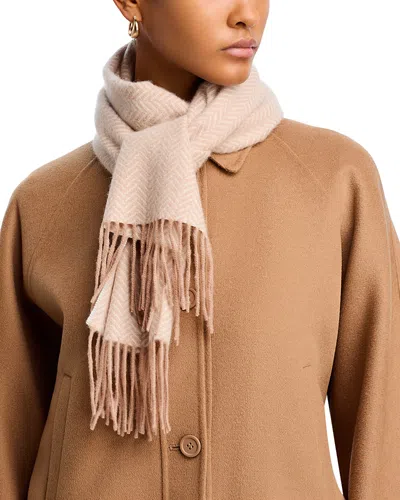 C By Bloomingdale's Cashmere Herringbone Cashmere Scarf - Exclusive In Neutral