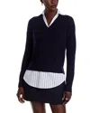 C By Bloomingdale's Cashmere Layered Look Cashmere Sweater - Exclusive In Multi