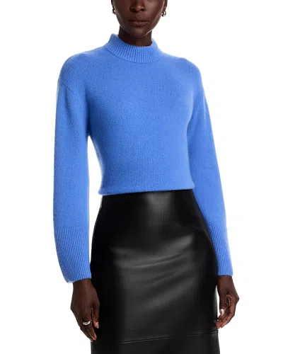 C By Bloomingdale's Cashmere Long Sleeve Mock Neck Pullover - Exclusive In Blue