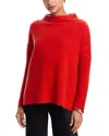 C By Bloomingdale's Cashmere Mock Neck Brushed Cashmere Sweater - Exclusive In Orange
