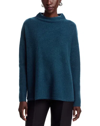 C By Bloomingdale's Cashmere Mock Neck Brushed Cashmere Sweater - Exclusive In Blue
