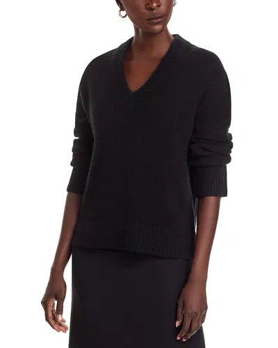 C By Bloomingdale's Cashmere New V Neck Sweater - Exclusive In Black